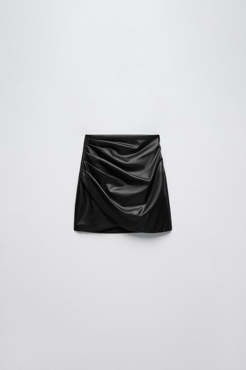 FAUX LEATHER MINI SKIRT