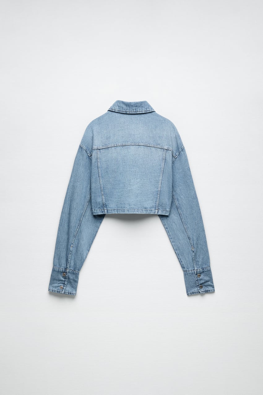 CROPPED DENIM SHIRT
