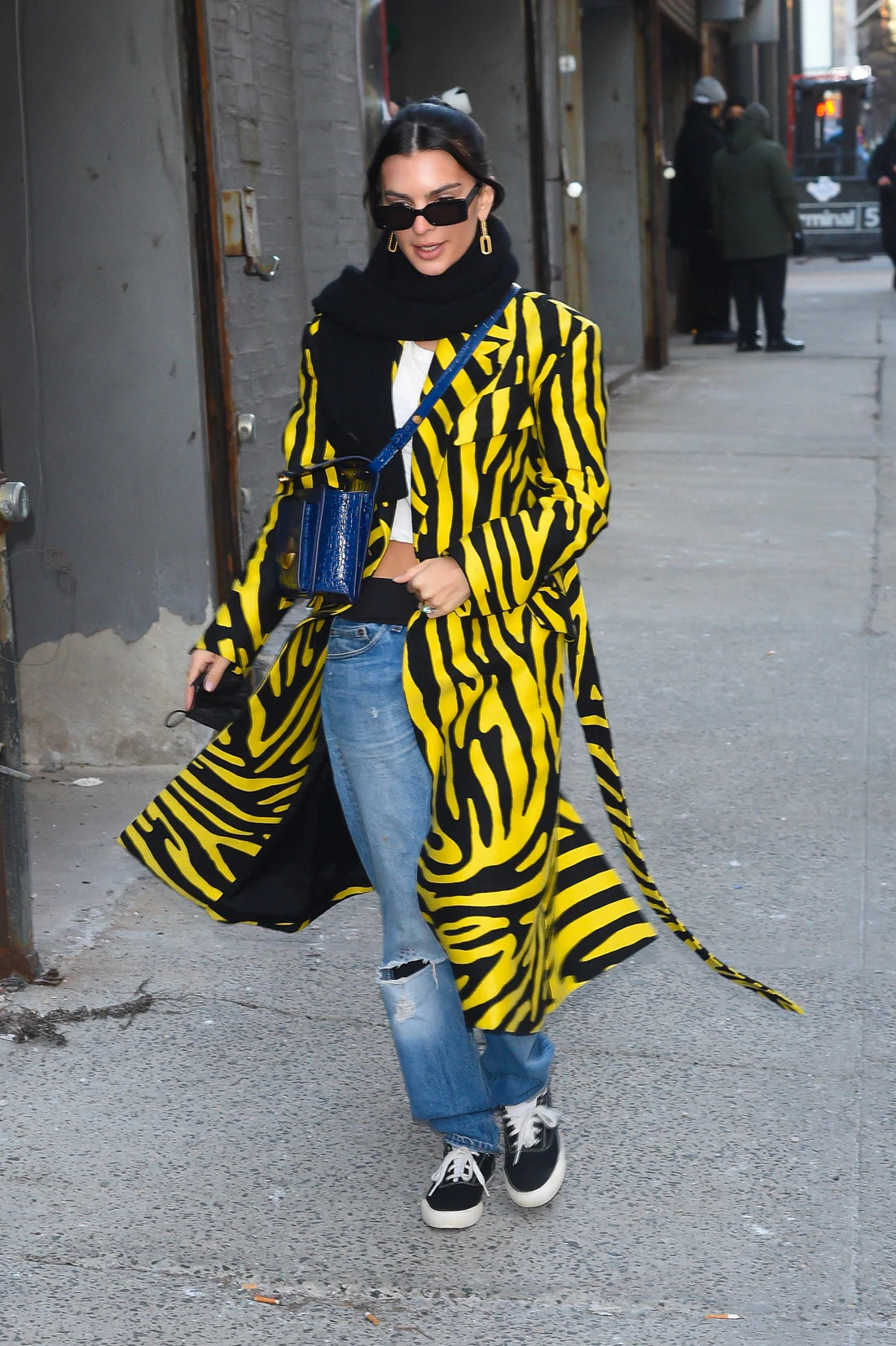 EmRata Embraces Animal Print On and Off the Runway